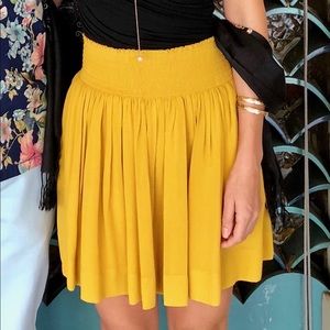 Mustard yellow mini skirt by Banana Republic